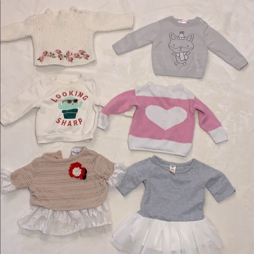 Baby Girl Sweater/Shirt Lot
